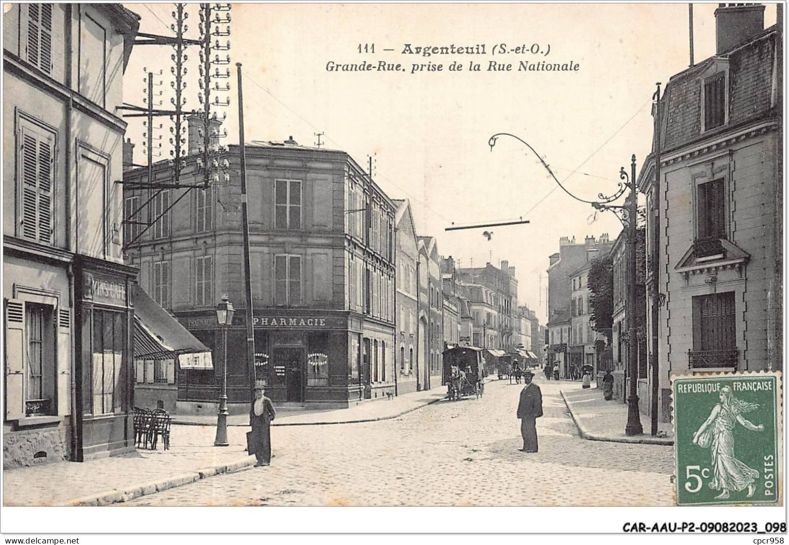 CAR-AAUP2-95-0121 - FRANCE - ARGENTEUIL - Grande-rue - Prise De La Rue Nationale - Argenteuil