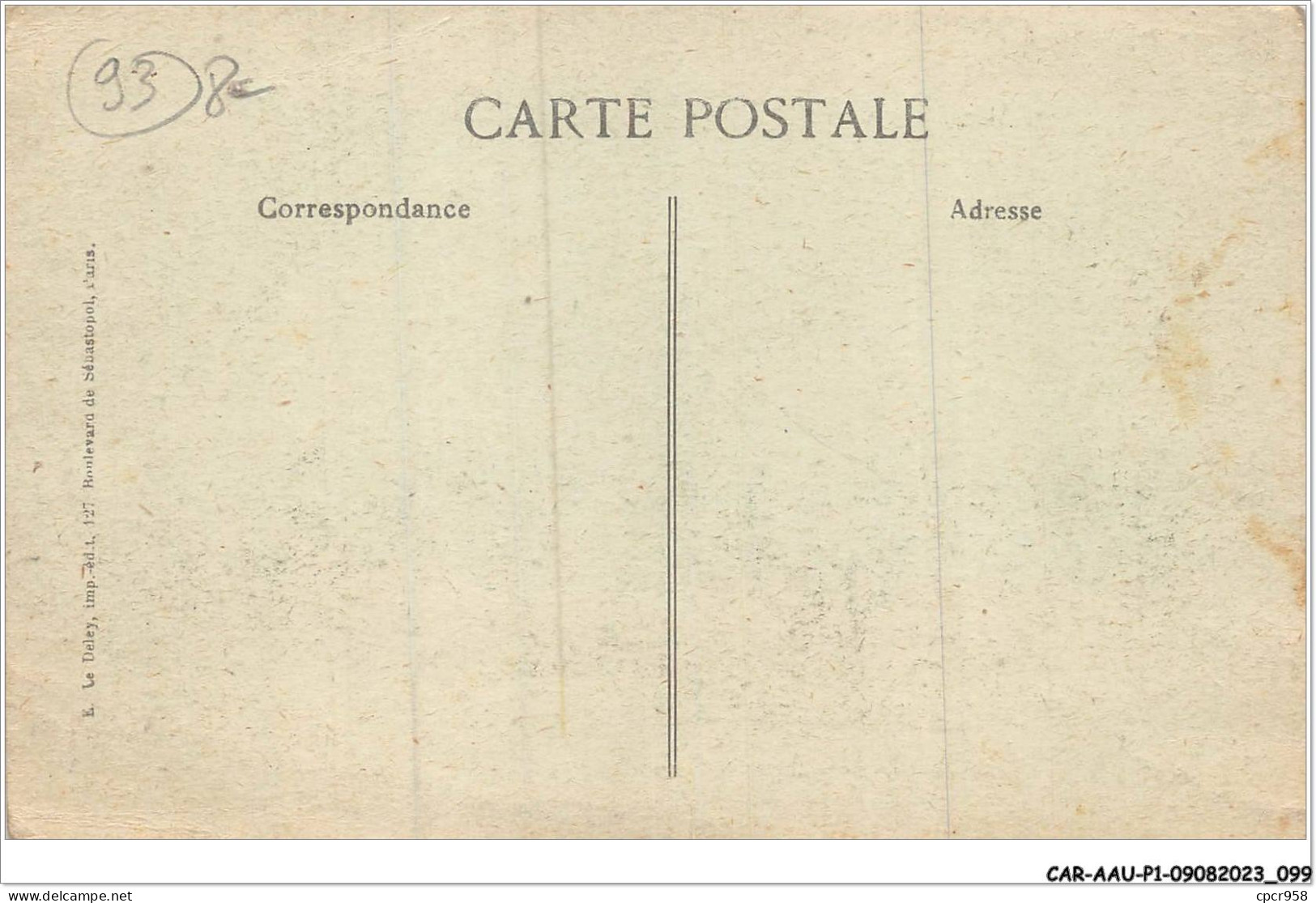 CAR-AAUP1-93-0050 - FRANCE - CATASTROPHE DE LA COURNEUVE - 15 Mars 1918 - Autres & Non Classés