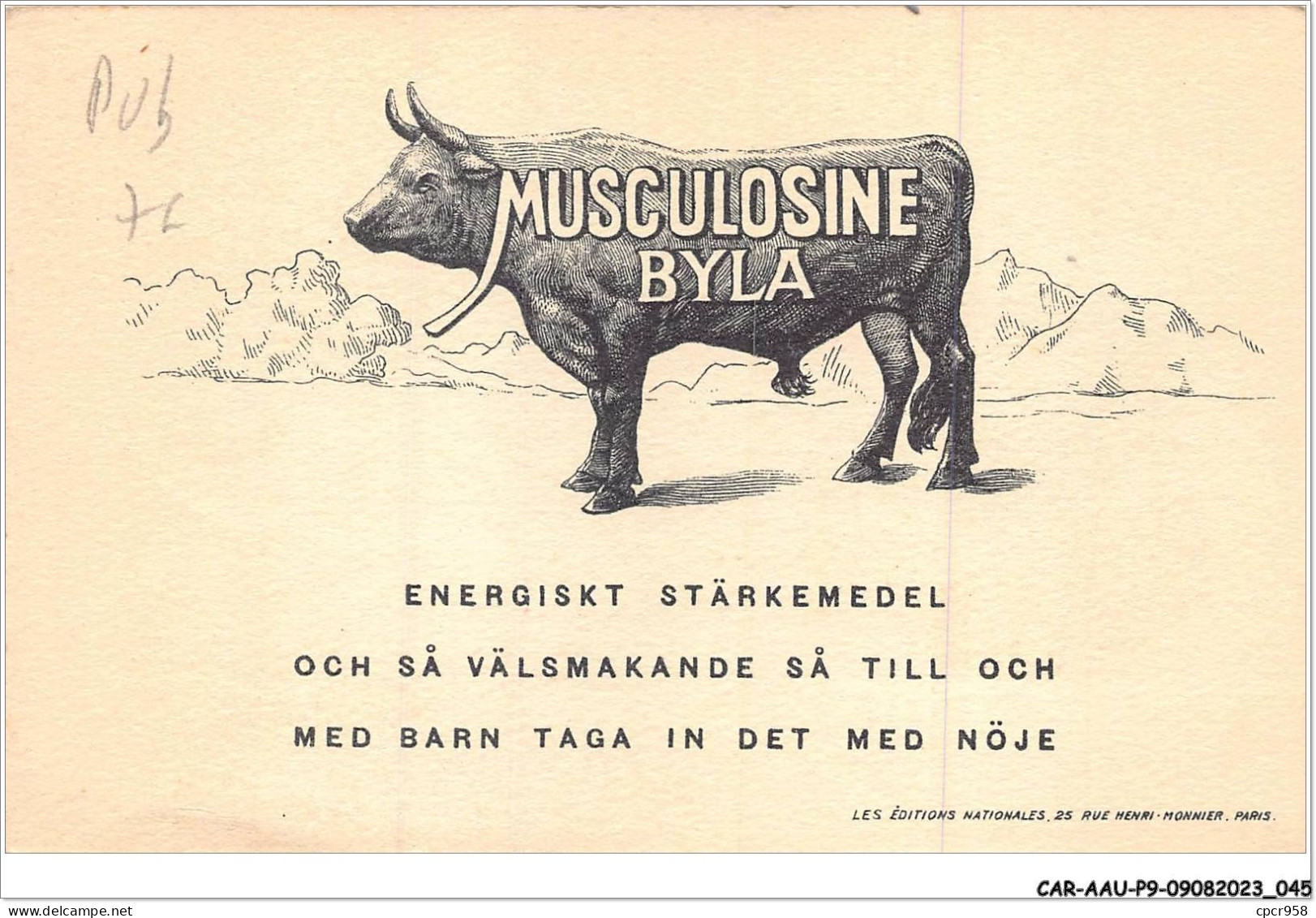 CAR-AAUP9-0628 - PUBLICITE - BYLA'S MUSCULOSINE - IV Dalkulla - Publicité