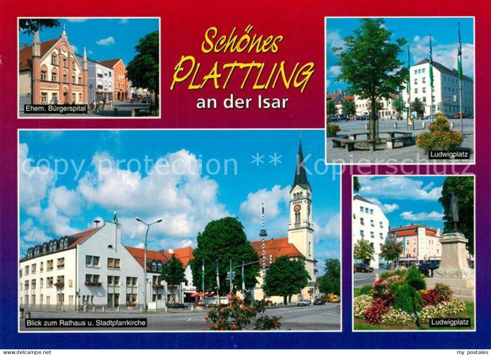 73269539 Plattling Isar Bayern Buergerspital Ludwigplatz Rathaus Stadtpfarrkirch - Plattling