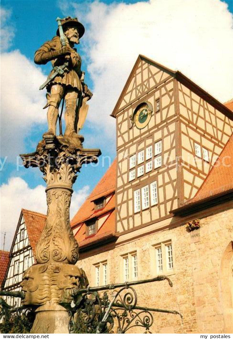 73269497 Reutlingen BW Brunnen Figur Fachwerkhaus  - Reutlingen