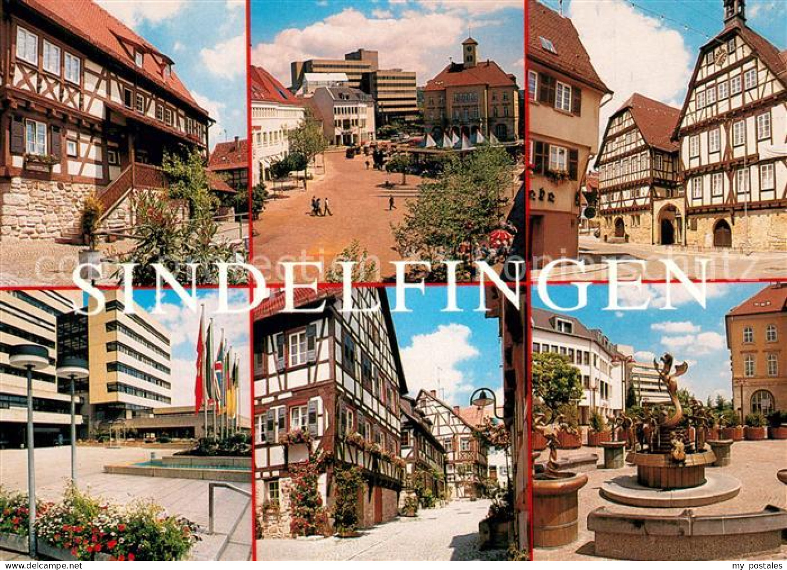 73269438 Sindelfingen Fachwerkhaeuser Altes Rathaus Marktplatz Brunnen Sindelfin - Sindelfingen