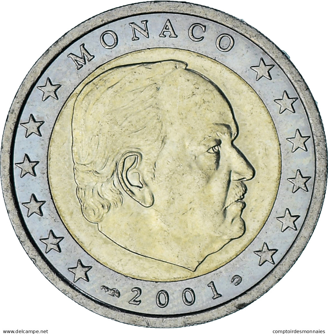 Monaco, Rainier III, 2 Euro, 2001, Paris, SUP, Bimétallique, Gadoury:MC179 - Monaco