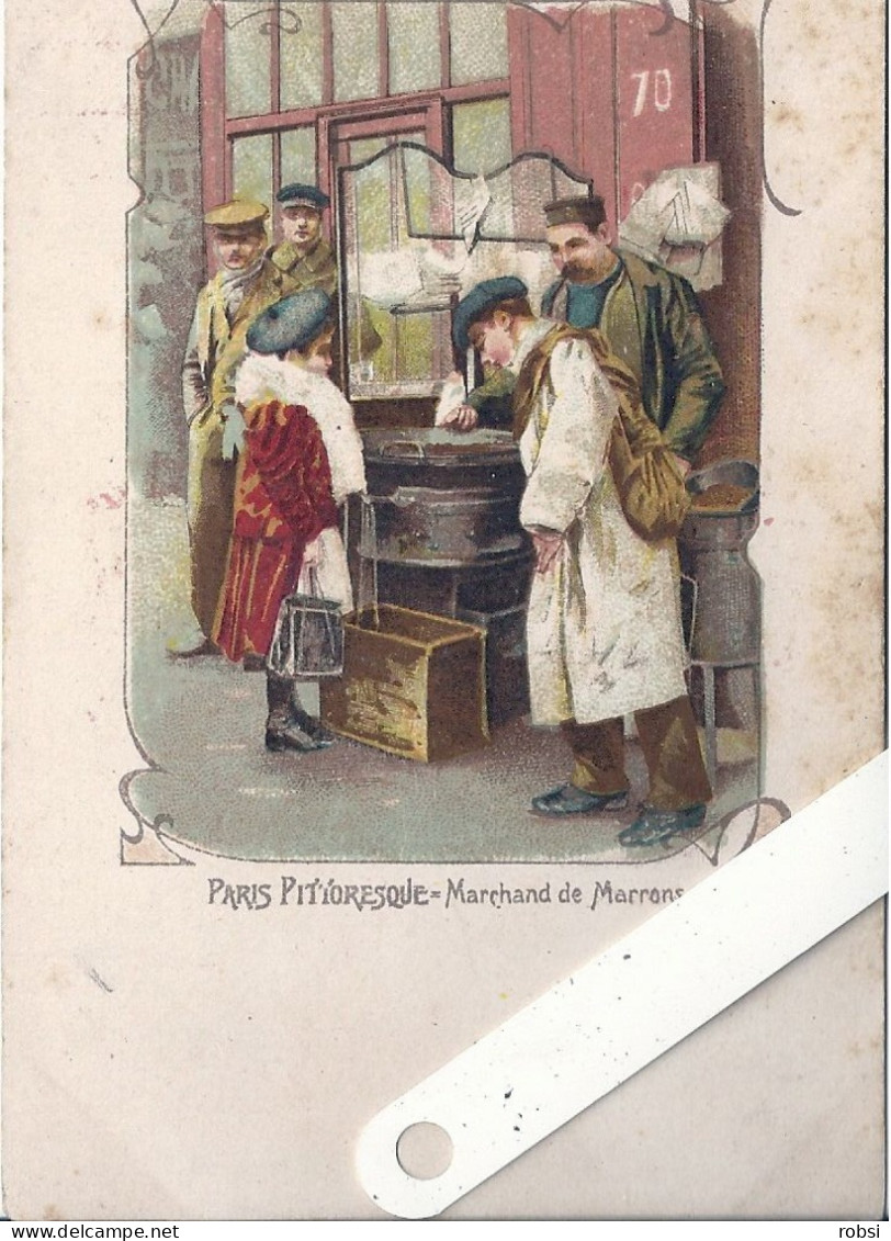 75 Paris, Petits Métiers, Pittoresque Kunzli Couleurs, Marchand De Marrons, Pleine Page ,d 3848 - Petits Métiers à Paris