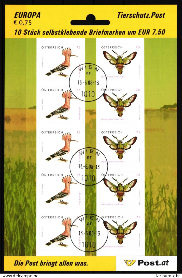 Österreich 2754 Und 2755 Gestempelt Folienblatt / Tierschutz #HP883 - Altri & Non Classificati