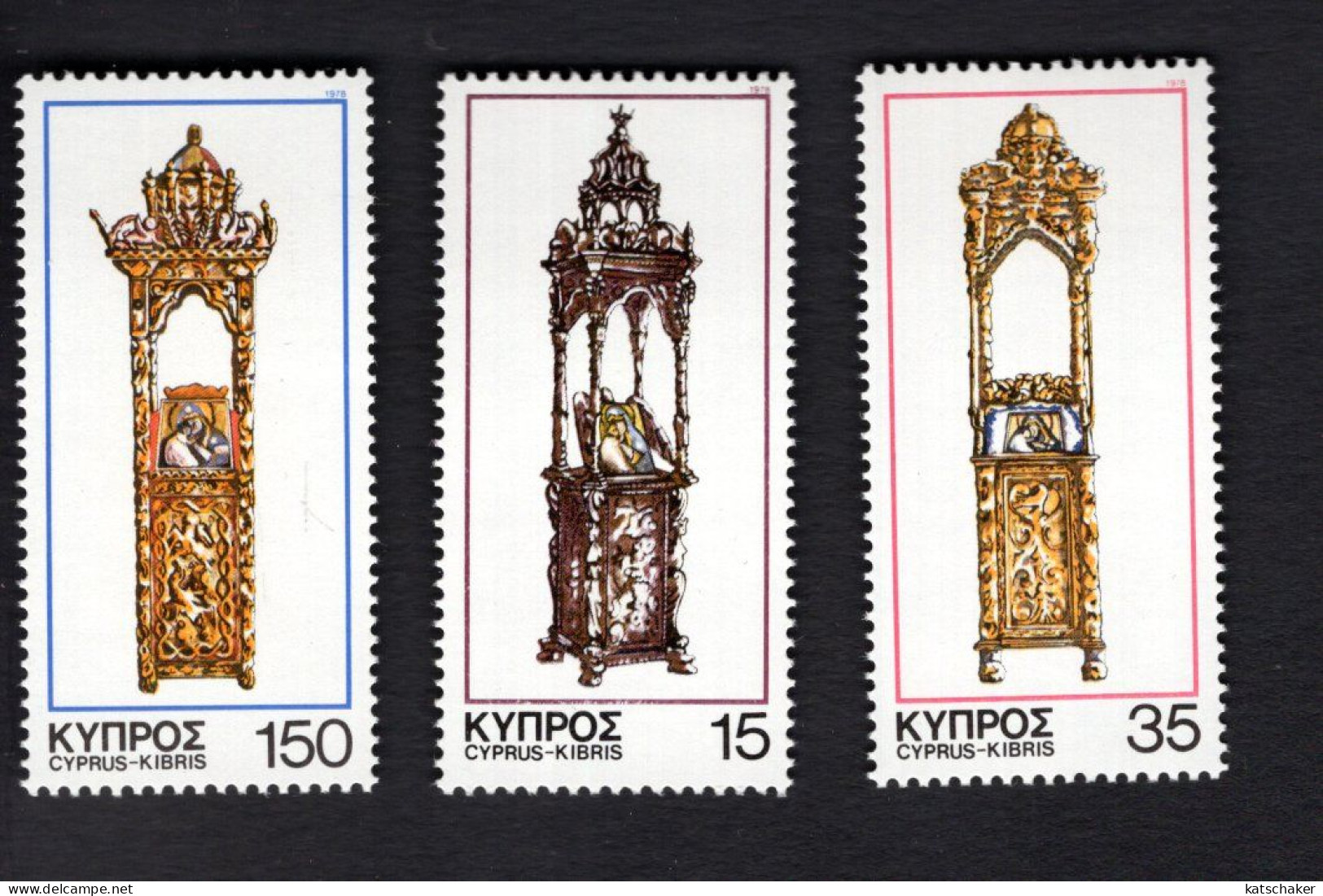 2024723312 1978 SCOTT 508 510  (XX) POSTFRIS MINT NEVER HINGED - CHRISTMAS - ICON STAND - Unused Stamps