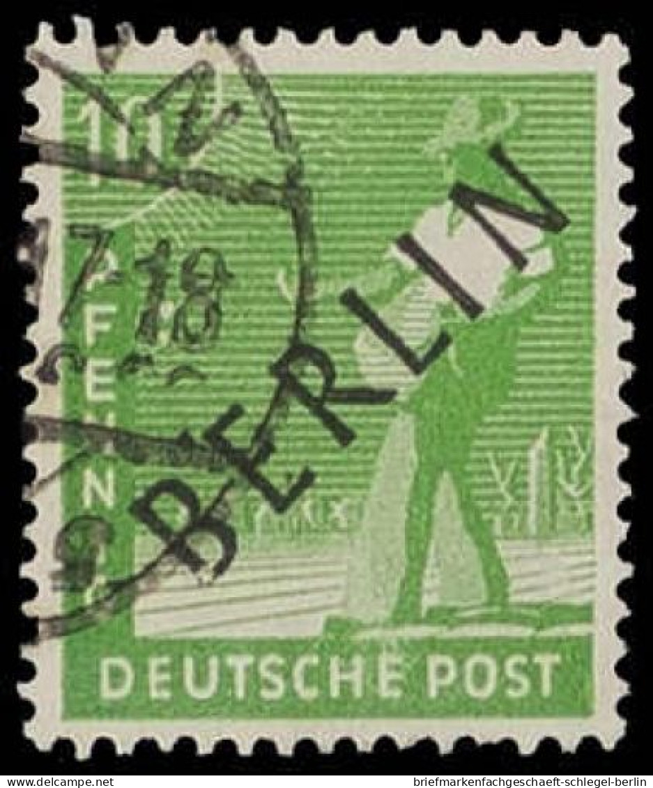 Berlin, 1948, 4a AF V, Gestempelt - Sonstige & Ohne Zuordnung