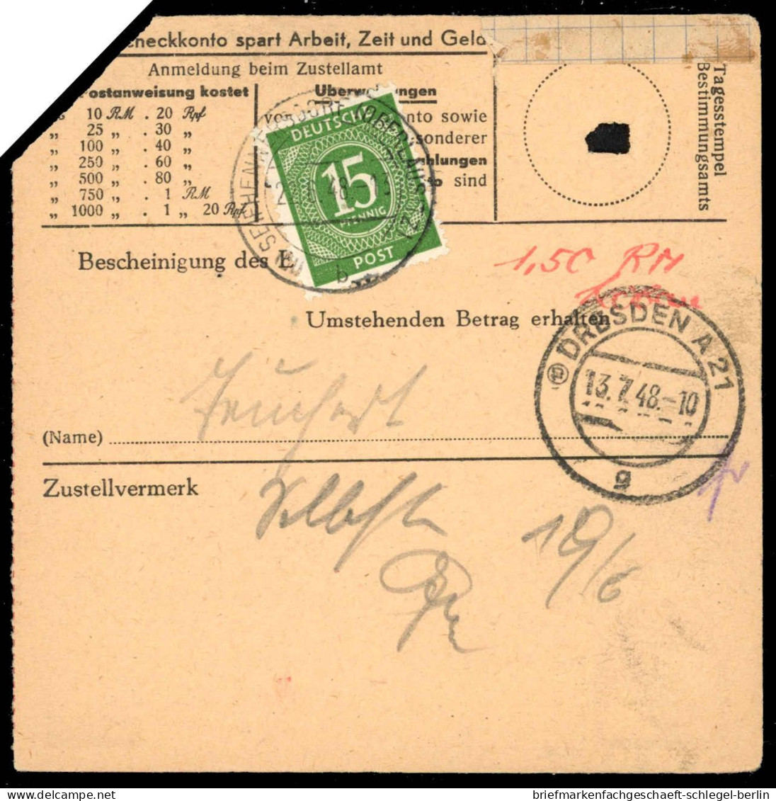 Sowjetische Zone, 1948, 922 (2), Brief - Andere & Zonder Classificatie