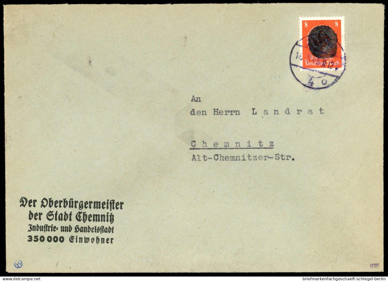 Sächsische Schwärzungen, 1945, AP 170 I, Brief - Other & Unclassified