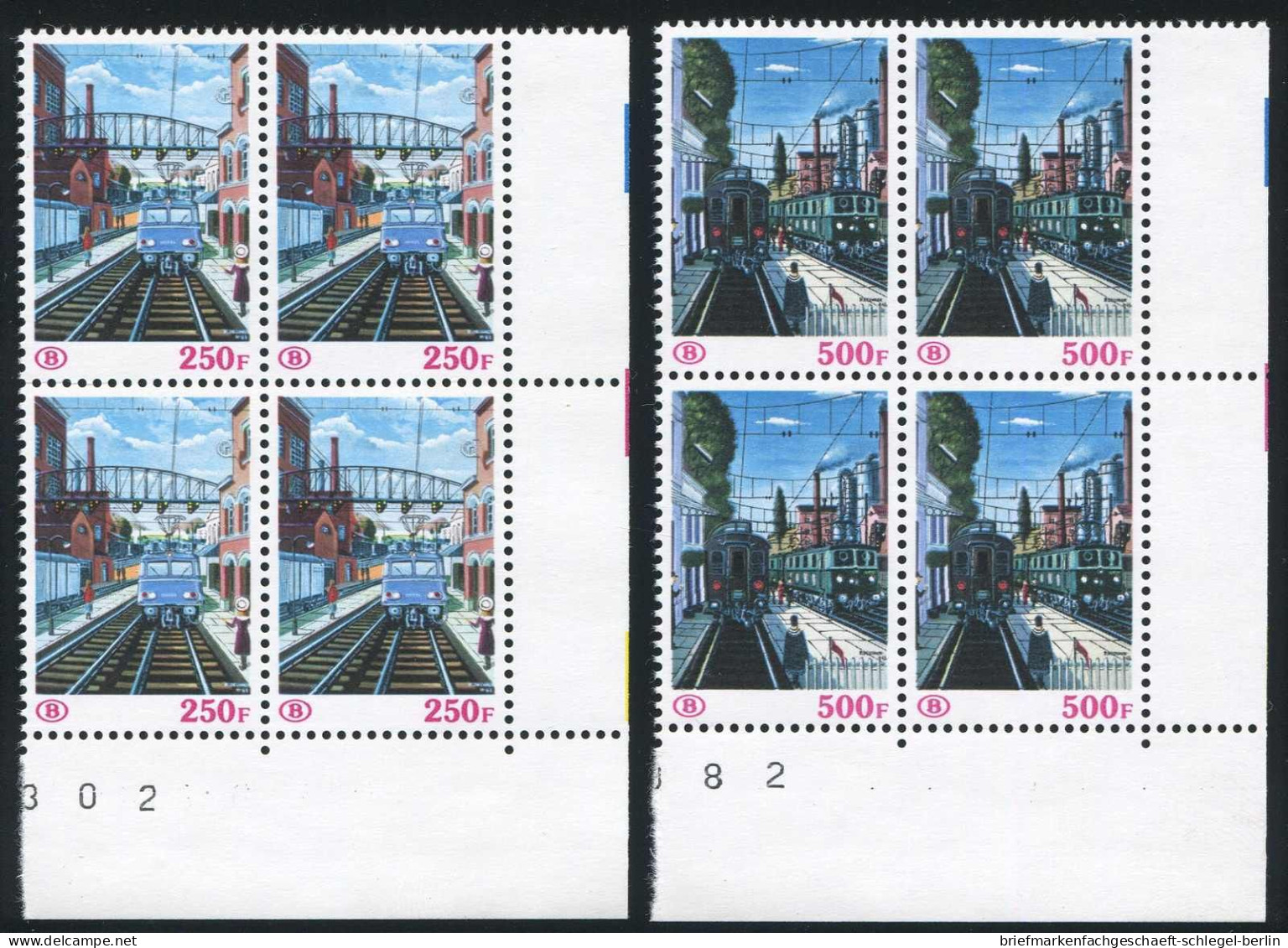 Belgien Eisenbahnpaketmarken, 1985, 383-84 (4), Postfrisch - Sonstige & Ohne Zuordnung