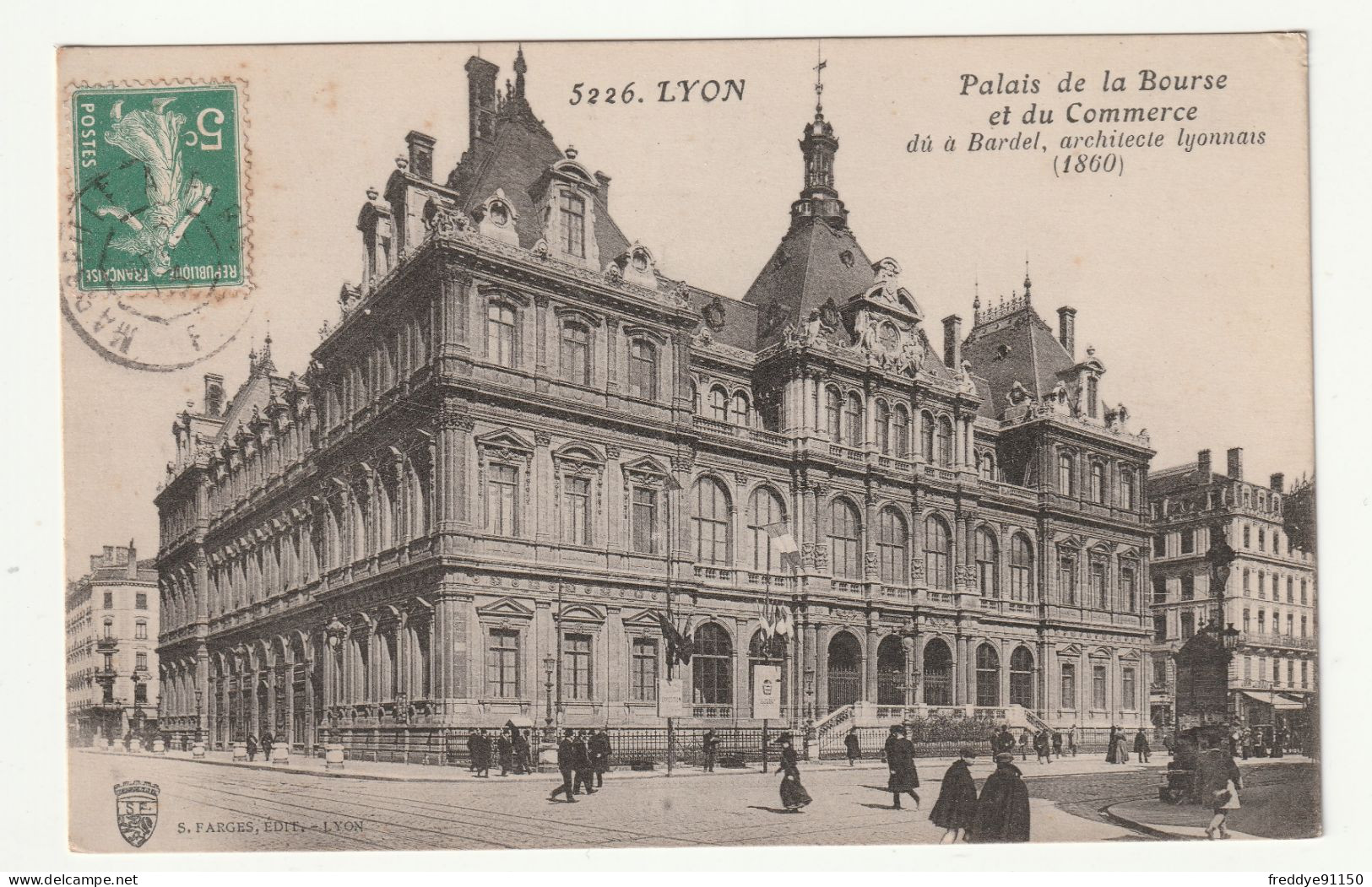 CPA 69 . Lyon . Palais De La Bourse Et Du Commerce . 1913 - Lyon 2