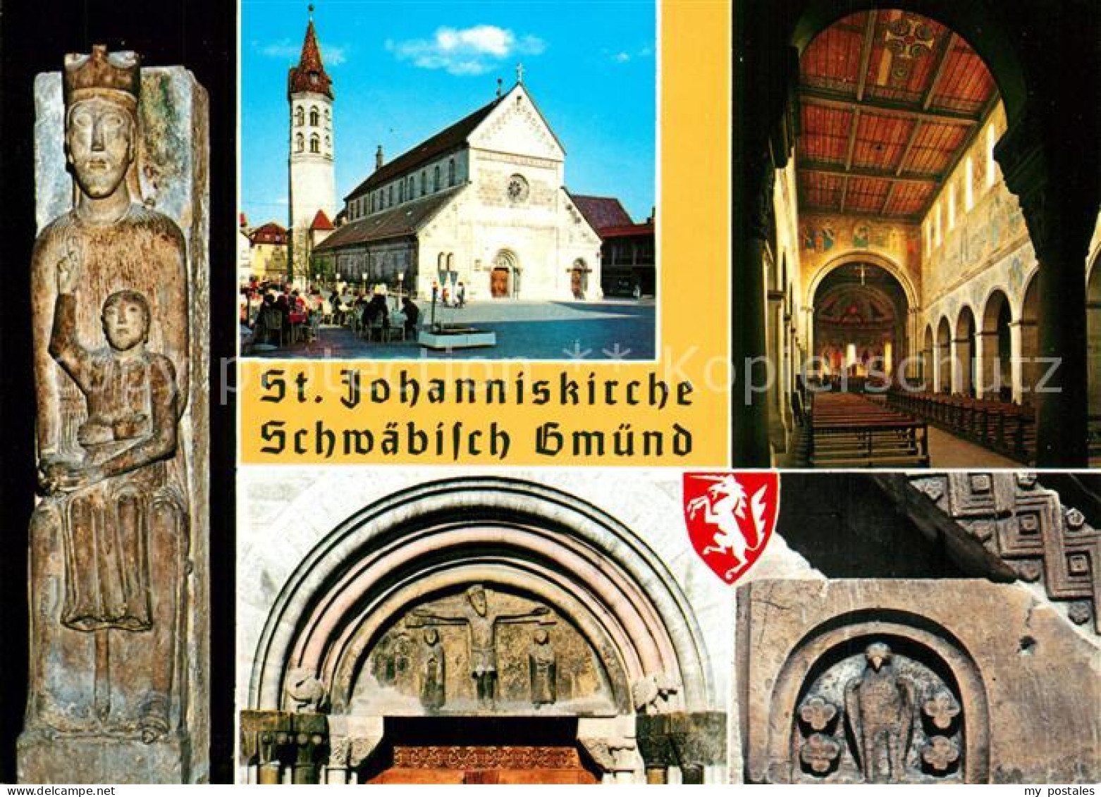 73269374 Schwaebisch Gmuend St Johanniskirche Pfeilerbasilika Mit Skulpturen Sch - Schwäbisch Gmünd