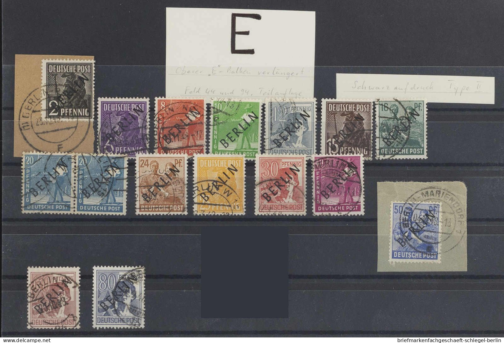 Berlin, 1948, 1-16 AF II, Gestempelt, Briefstück - Altri & Non Classificati