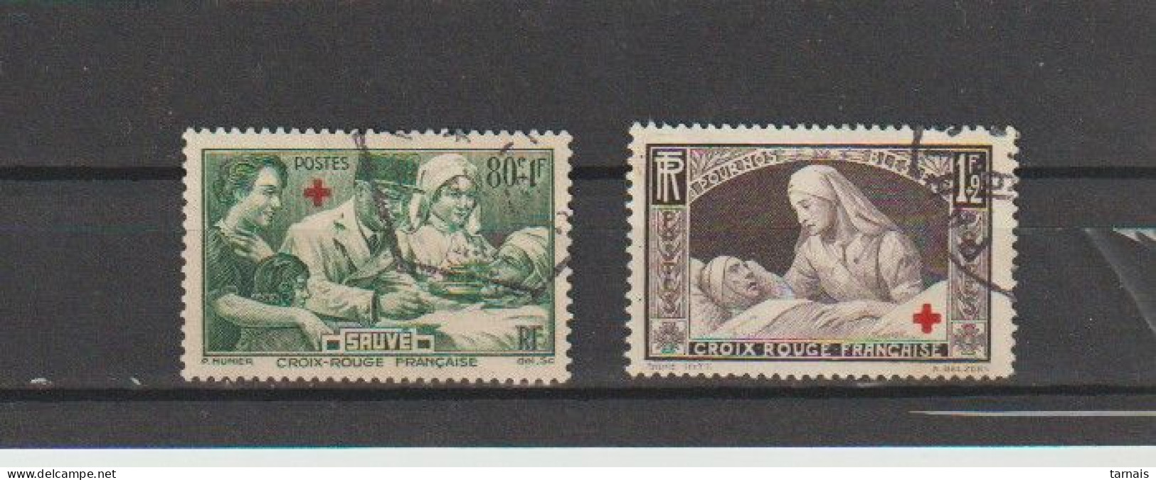 1940 N°459 Et 460 Pour Les Blessés Oblitéré (lot 377a) - Used Stamps