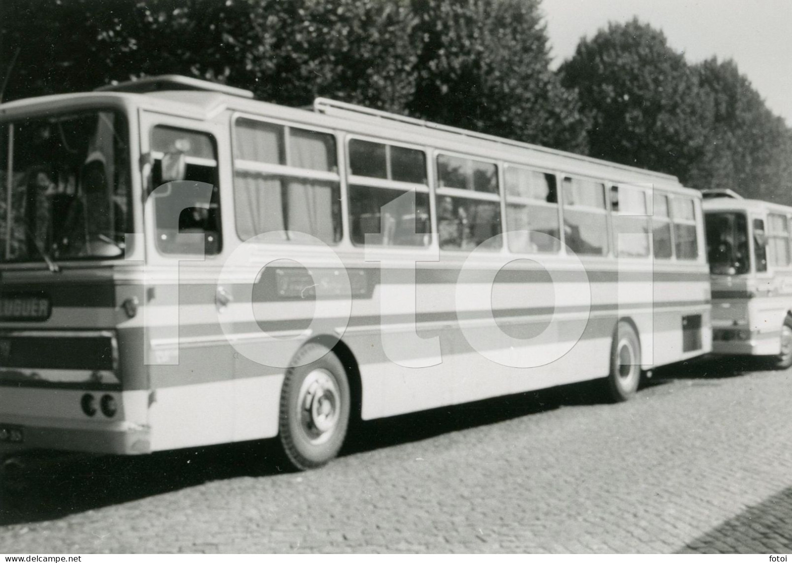 2 PHOTOS SET 60s AMATEUR PHOTO FOTO AEC BUS AUTOCARRO PORTUGAL AT156 - Coches