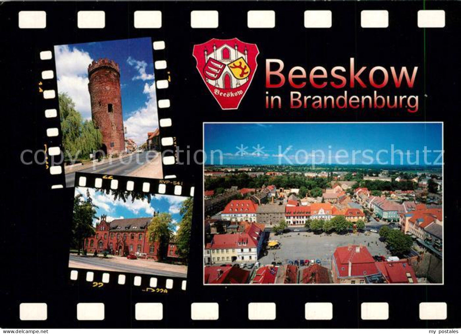 73269276 Beeskow Dicker Turm Landratsamt Blick Zum Markt Wappen Beeskow - Beeskow