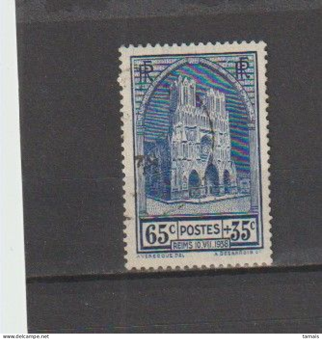 1938 N°399 Cathédrale De Reims Oblitéré (lot 706) - Used Stamps