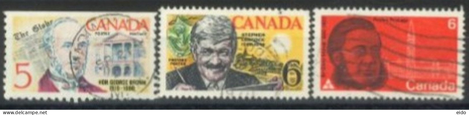 CANADA - 1969/80, CELEBRATIES STAMPS SET OF 3, USED. - Oblitérés