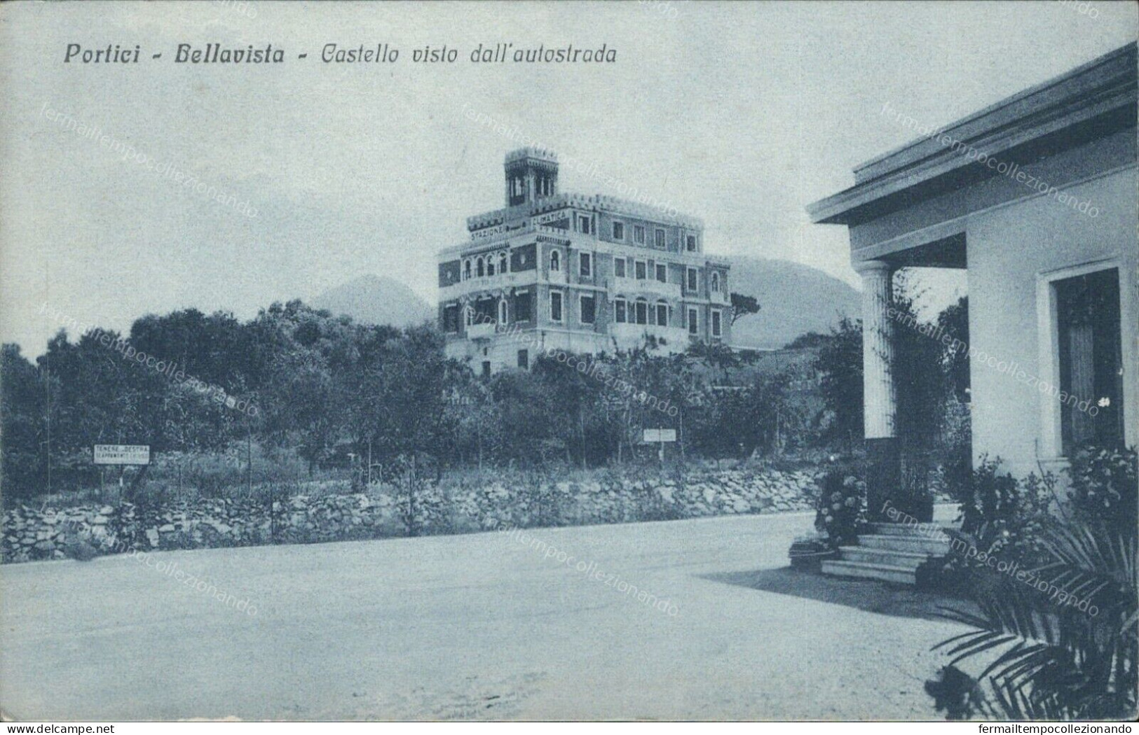 Cs75 Cartolina Portici Bellavista Castello Visto Dall'autostrada Napoli - Napoli (Neapel)