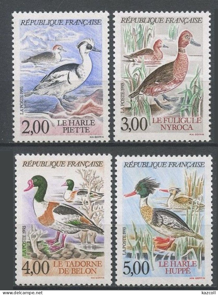 France 1993. Birds. Ducks. - Ongebruikt