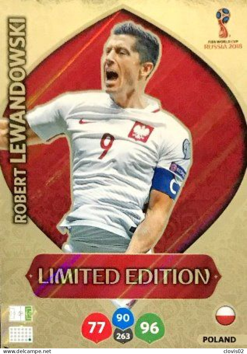 LE-RL Robert Lewandowski - Poland - Panini Adrenalyn XL FIFA World Cup Russia 2018  Carte Football - Trading-Karten