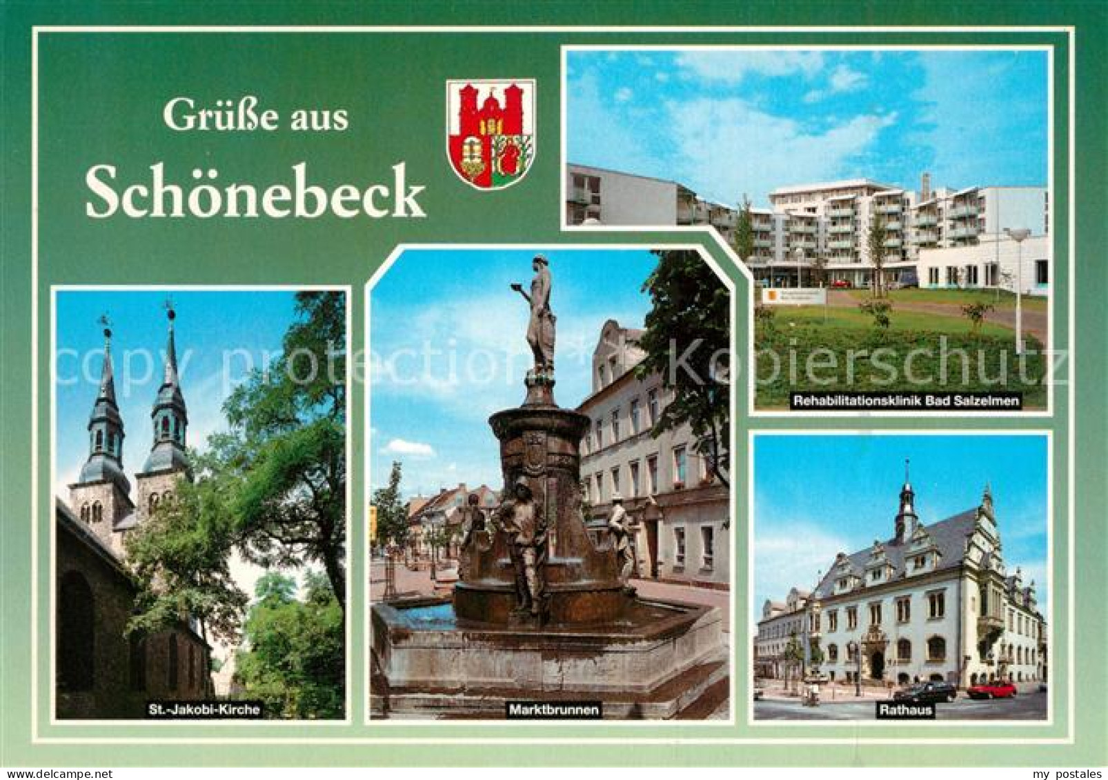 73268999 Schoenebeck Elbe St Jakobi Kirche Marktbrunnen Rathaus Rehaklinik Bad S - Schoenebeck (Elbe)