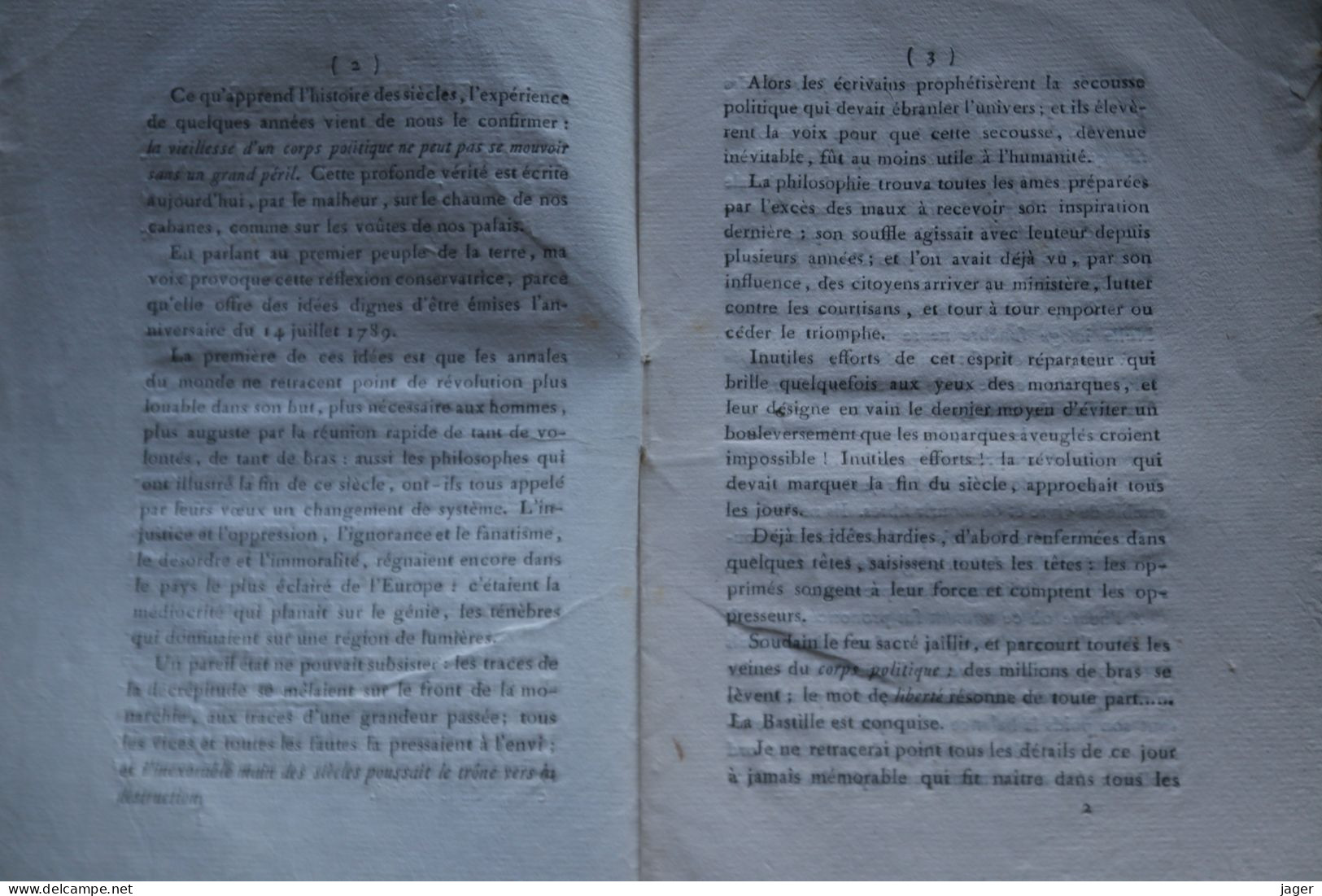 Discours De Lucien Bonaparte AN 8 14 Juillet Et De La Concorde - Historische Dokumente