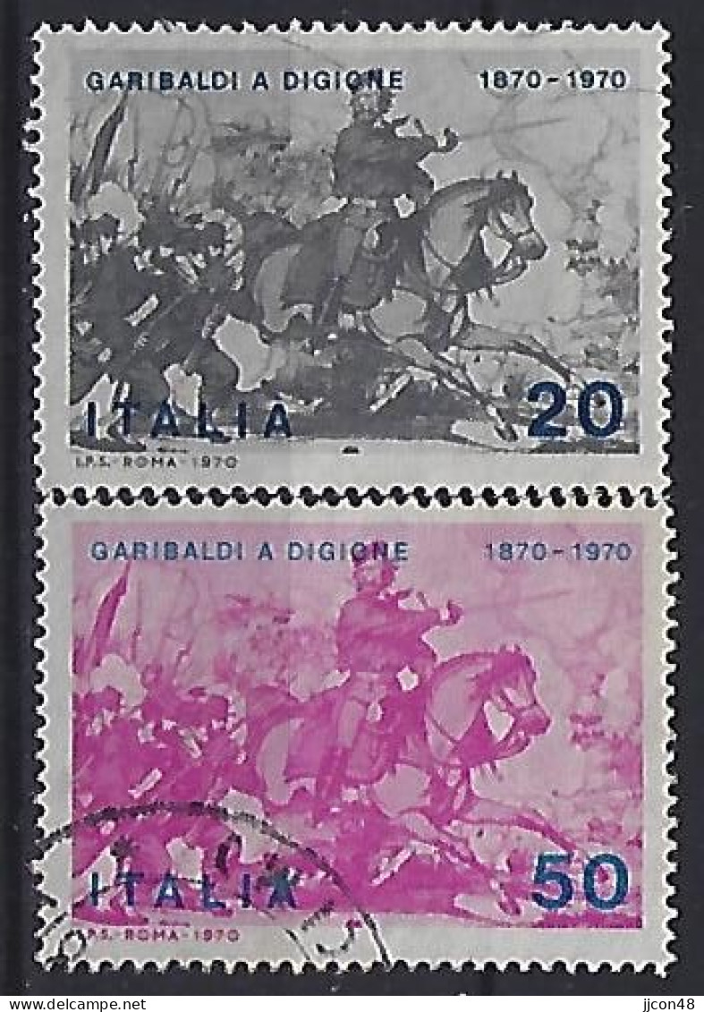 Italy 1970  Einzugs Garibaldis In Dijon  (o) Mi.1317-1318 - 1961-70: Used