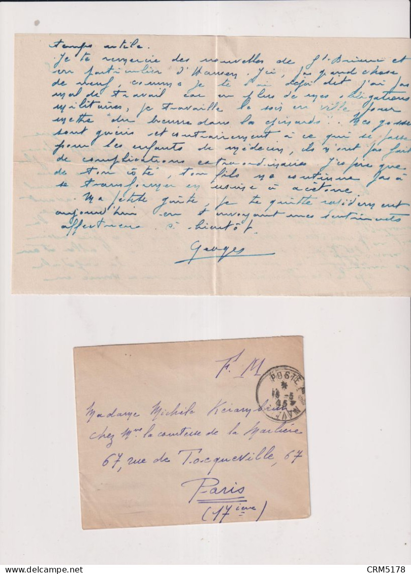 Poste Navale-lettre En FM-CAD 5-5-1945-corresp De TOULON-LETTRE DU MEDECIN MAJOR - Poste Navale