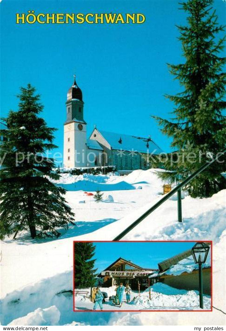 73268930 Hoechenschwand Winterlandschaft Schwarzwald Kirche Haus Des Gastes Hoec - Hoechenschwand