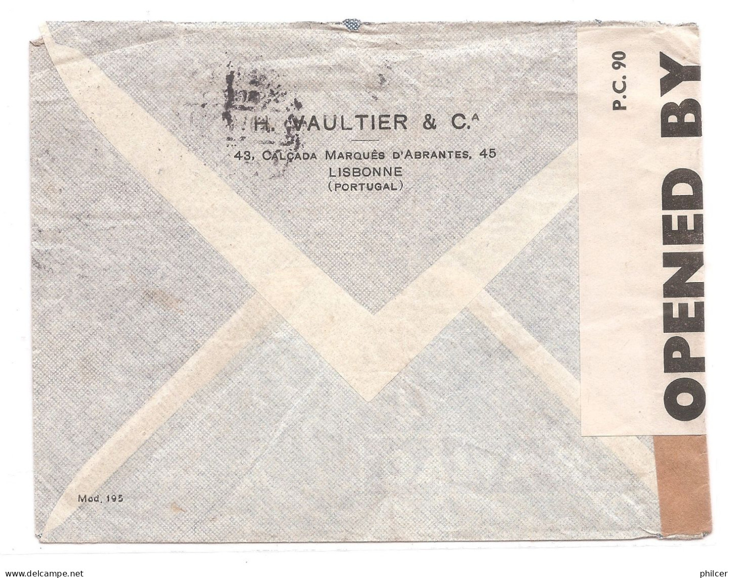 Portugal, 1940, # 606, Lisboa-Halifax, Censura - Briefe U. Dokumente