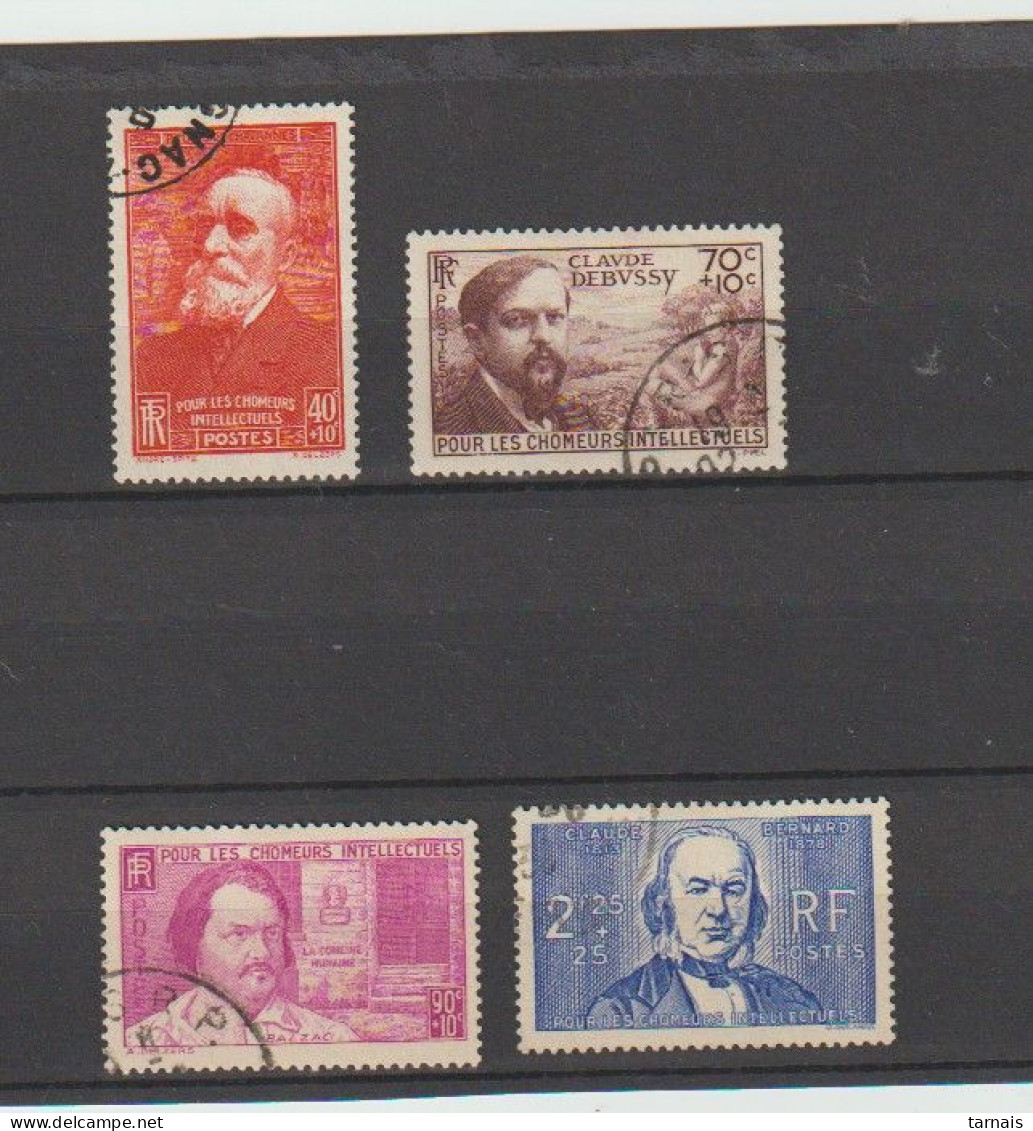 1939 N°436 à 439 Pour Les Chomeurs Intellectuels Oblitéré (lot 410) - Used Stamps