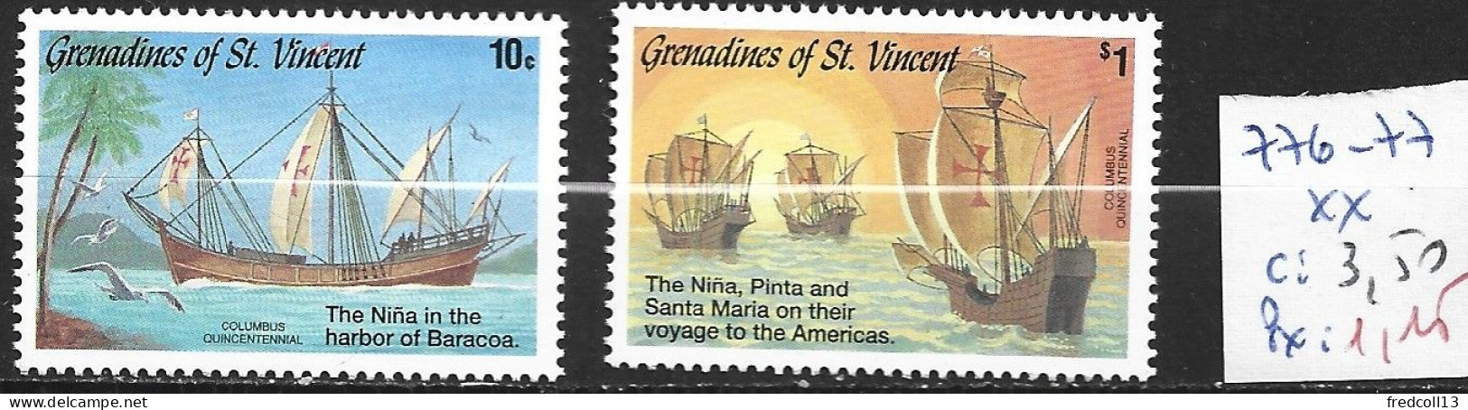 SAINT-VINCENT & GRENADINES 776-77 ** Côte 3.50 € - St.Vincent & Grenadines