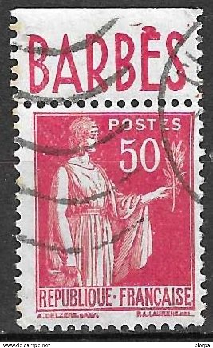 FRANCIA -  1932 - TIPO PACE CENT. 50 (TIPO III) CON BANDELETTA PUBBLICITARIA "BARBES" - USATO (YVERT 283f) - Used Stamps