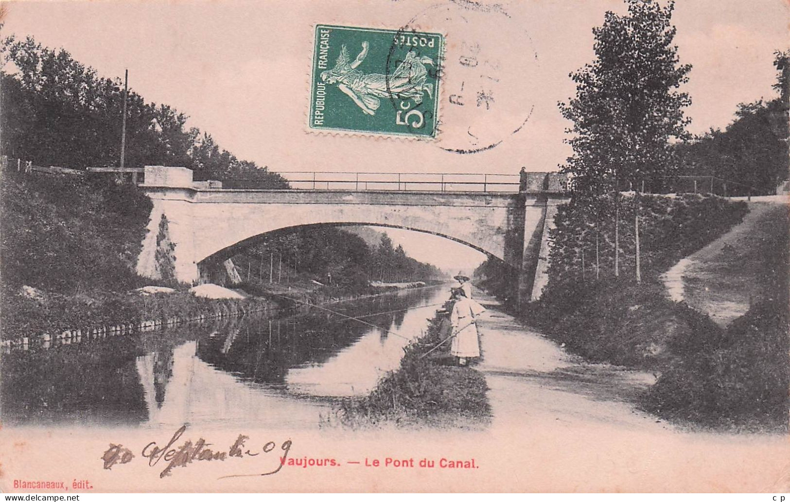 Vaujours - Pont Du Canal - Pecheurs  -  CPA °J - Autres & Non Classés