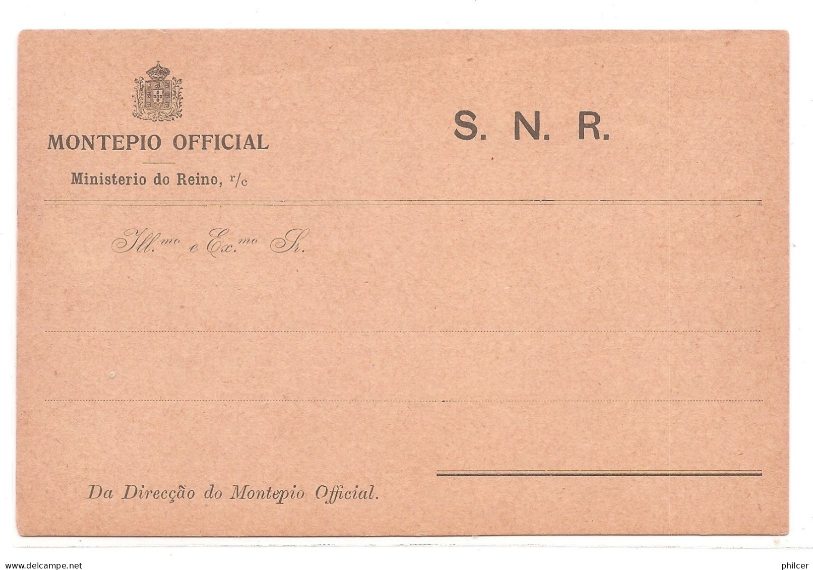 Portugal, 1905, S. N. R. - Briefe U. Dokumente