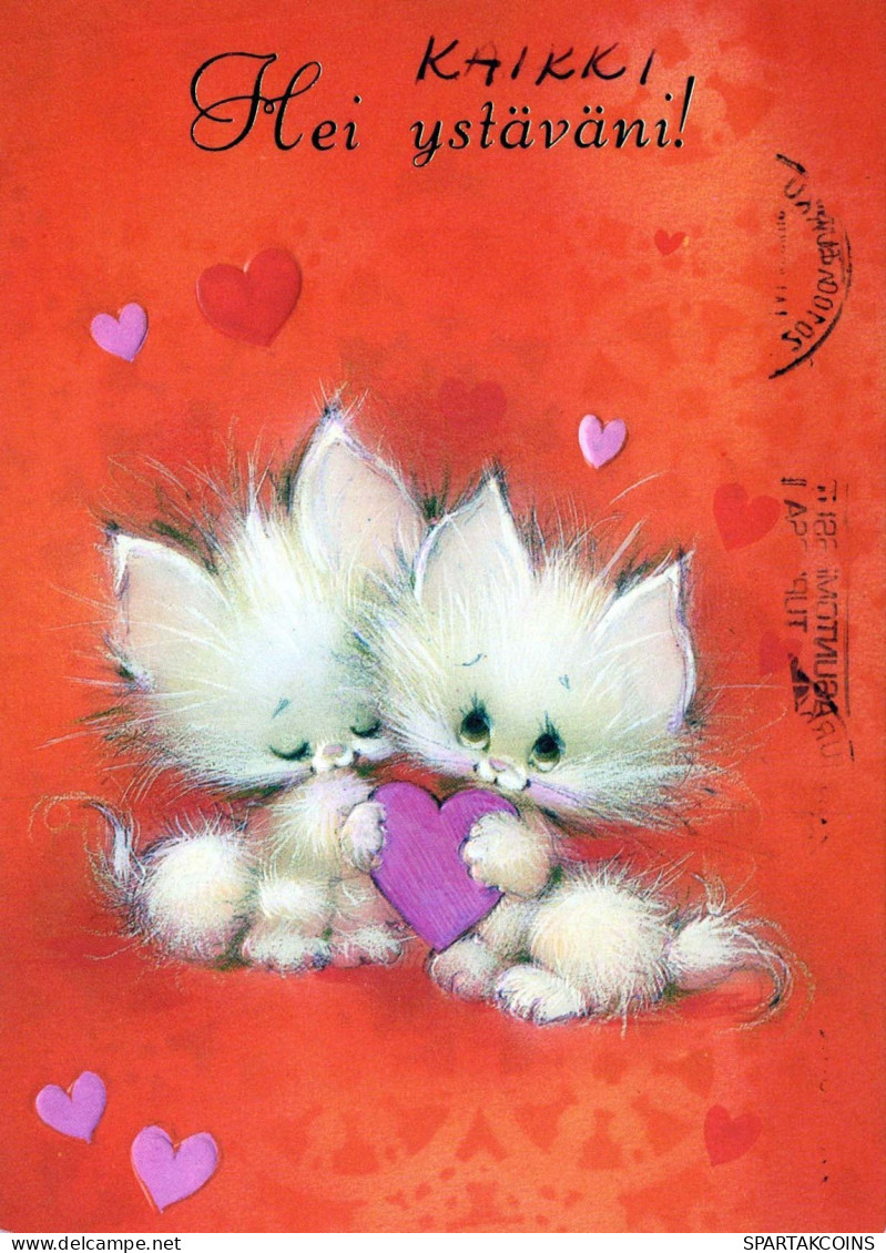 KATZE MIEZEKATZE Tier Vintage Ansichtskarte Postkarte CPSM #PBQ994.DE - Chats