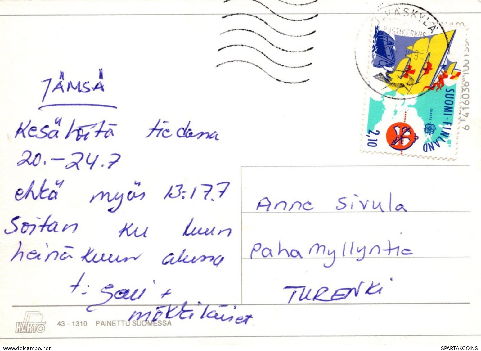 AFFE Tier Vintage Ansichtskarte Postkarte CPSM #PAN982.DE - Affen