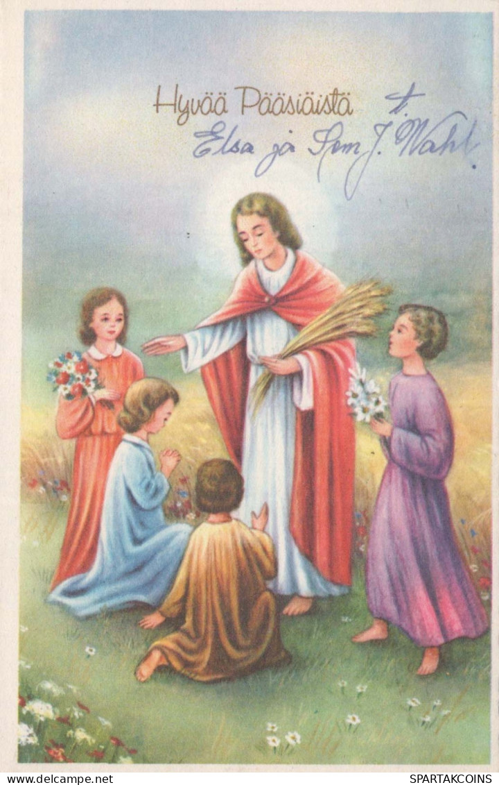 JESUCRISTO Cristianismo Religión Vintage Tarjeta Postal CPA #PKE146.ES - Jezus