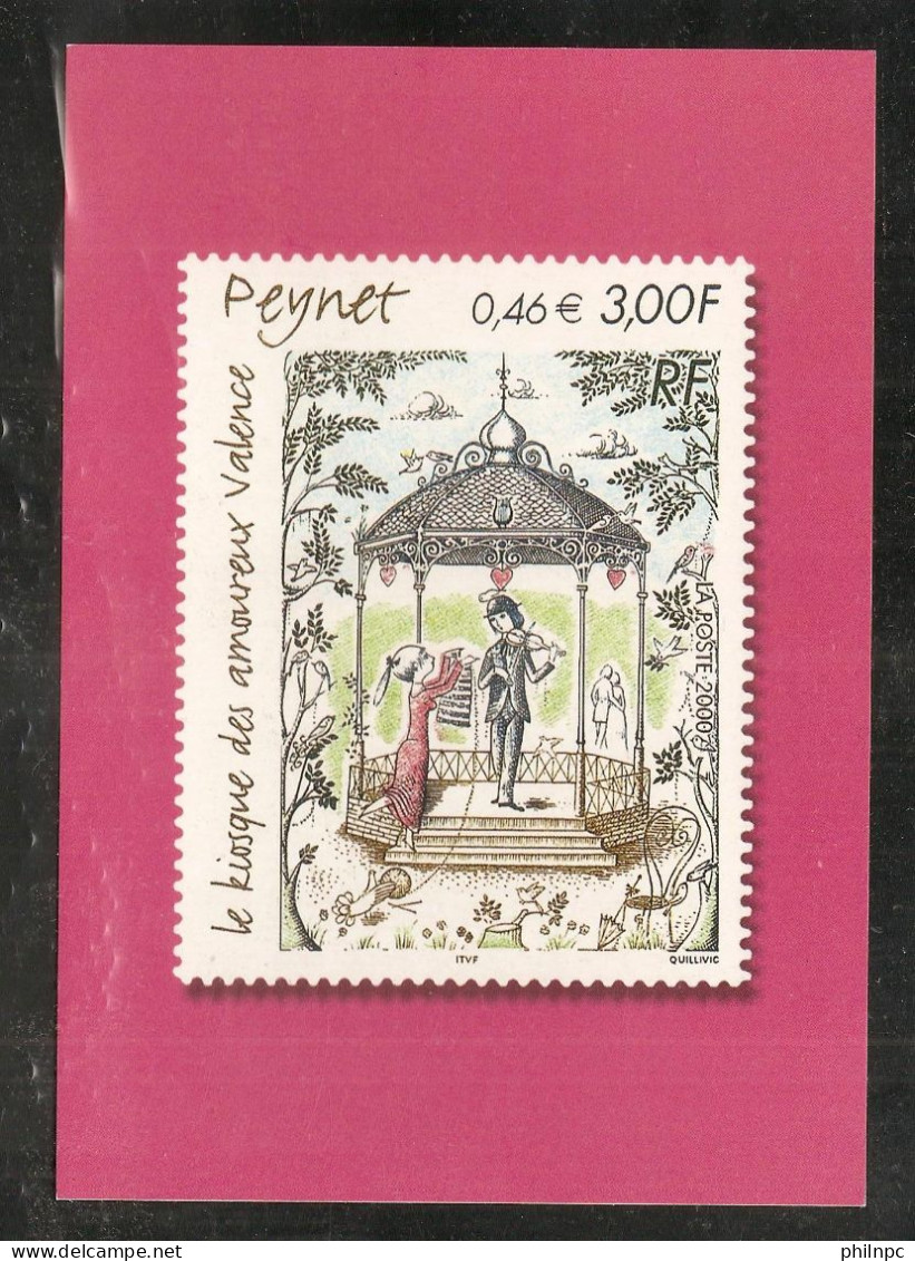 France, Souvenir Philatélique, Carte Postale, Peynet, Le Kiosque Des Amoureux, 3359, Neuf, TTB - Pseudo-entiers Officiels