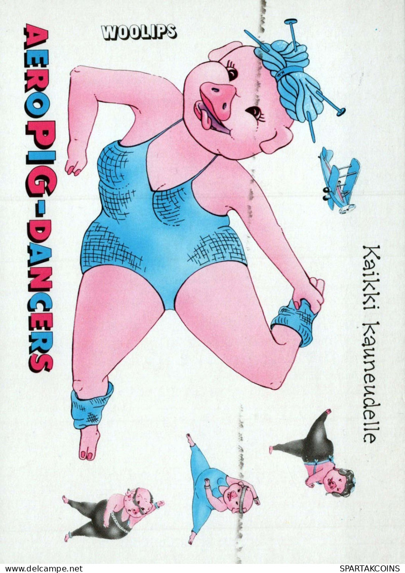CERDOS Animales Vintage Tarjeta Postal CPSM #PBR774.ES - Schweine