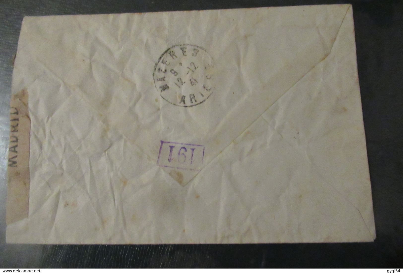ESPAGNE Lettre Censurée  (Etat Moyen ) Du 12 12 1941 De Grenade Pour Mazeres - Nationalists Censor Marks