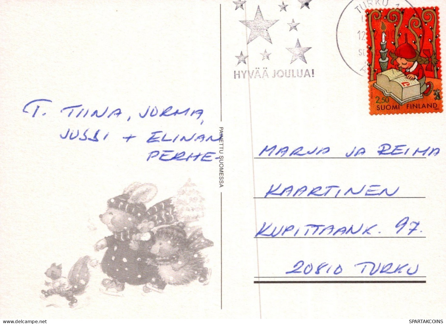 PAPÁ NOEL NAVIDAD Fiesta Vintage Tarjeta Postal CPSM #PAK951.ES - Santa Claus