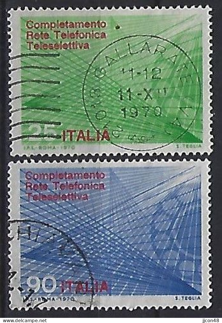 Italy 1970  Fertigsstellung Des Fernwahlsystems  (o) Mi.1323-1324 - 1961-70: Gebraucht