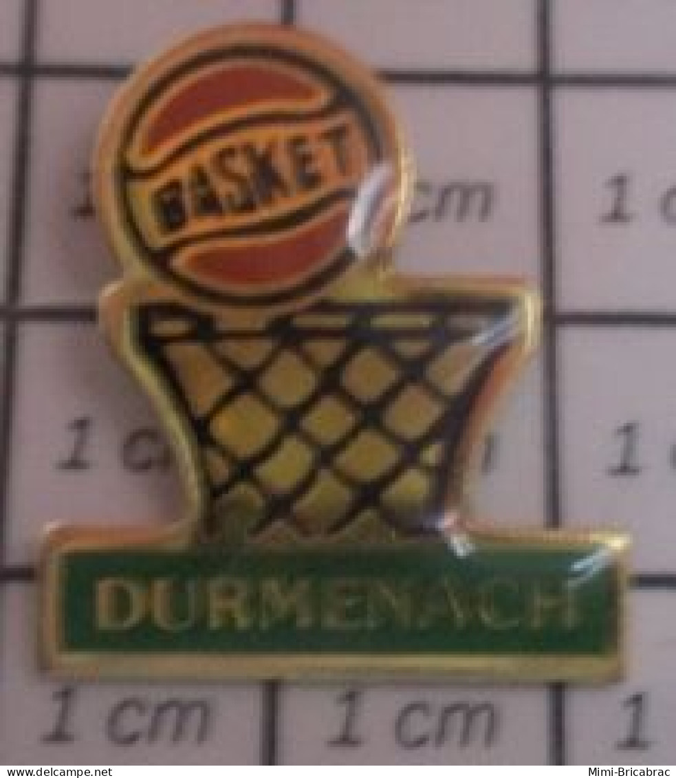 910A Pin's Pins / Beau Et Rare / THEME : SPORTS / CLUB BASKET DURMENACH Département Du Haut-Rhin En Région Alsace - Basketball