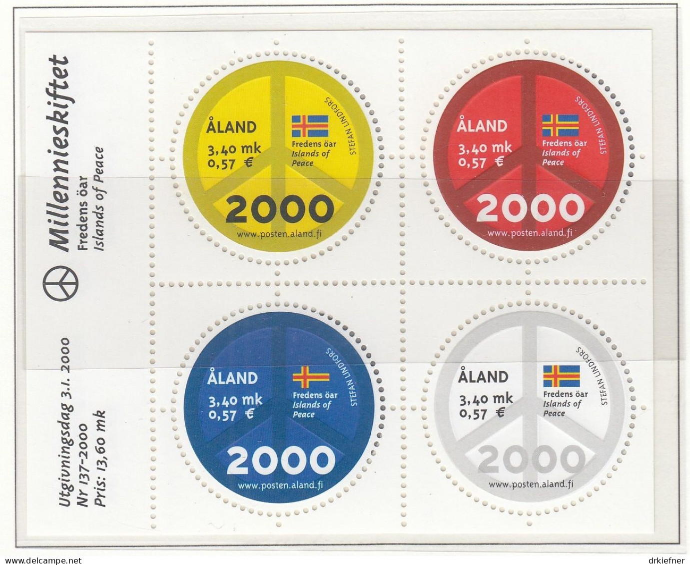 ALAND  Jahrgang 2000, Postfrisch **, Komplett 164-182 - Ålandinseln