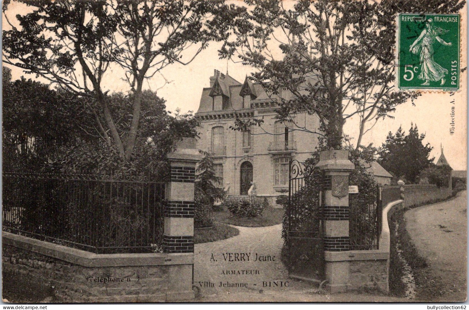 SELECTION -  BINIC  -  A.VERRY - Jeune . Armateur  Villa Jehanne. - Binic