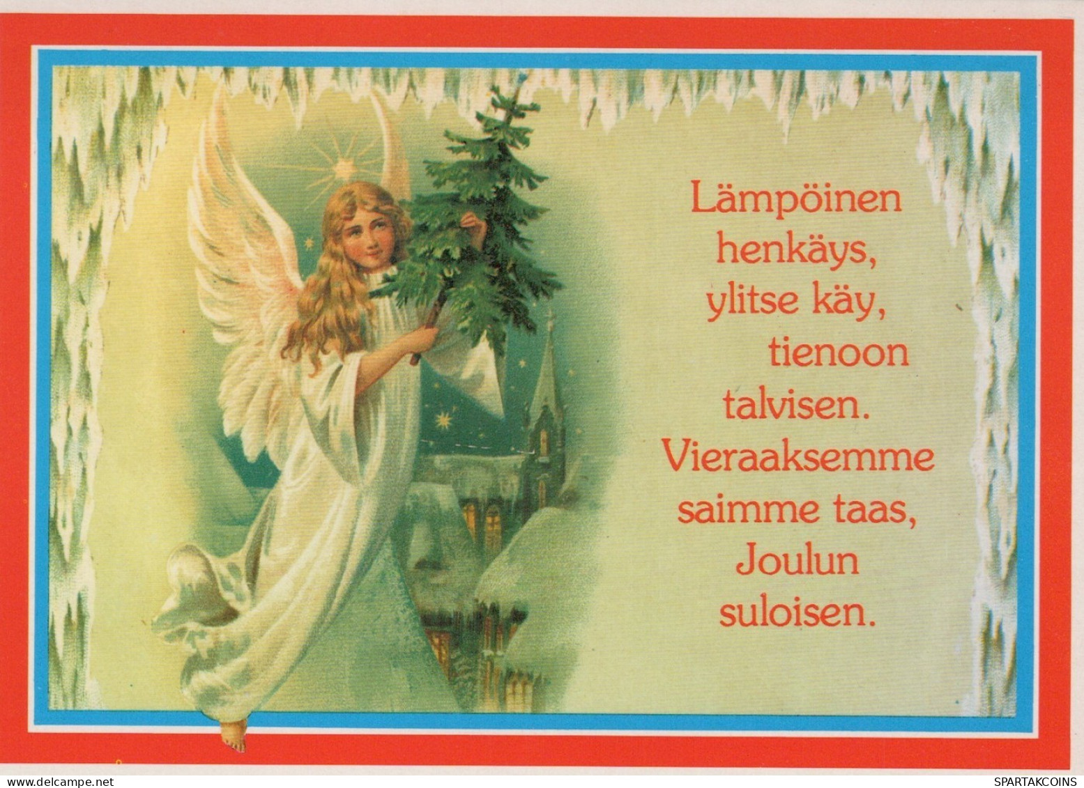 ANGE NOËL Vintage Carte Postale CPSM #PAH096.FR - Engel