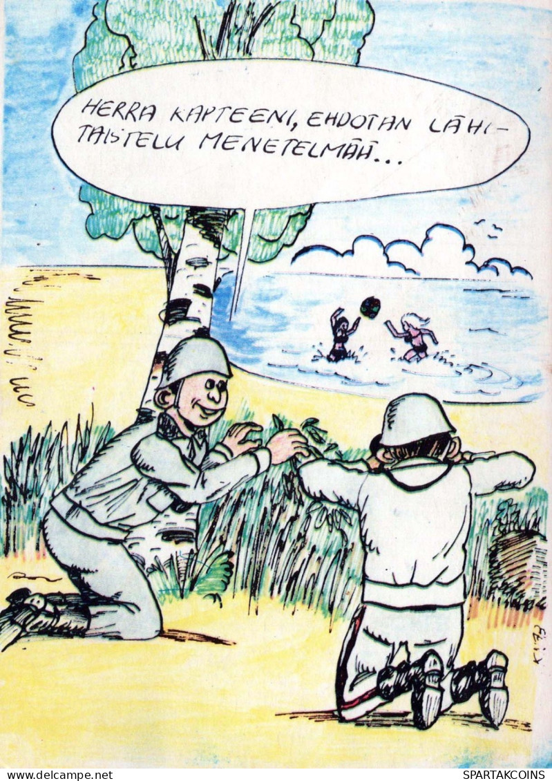 SOLDIERS HUMOUR Militaria Vintage Postcard CPSM #PBV800.GB - Humor