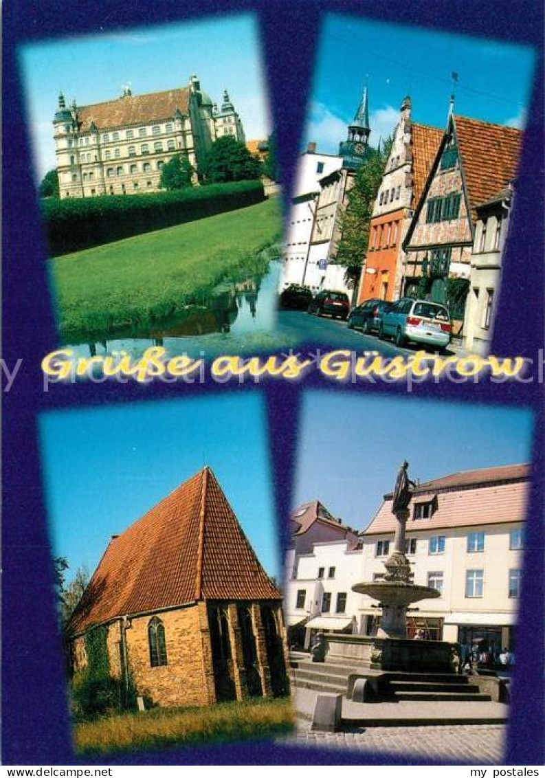 73268257 Guestrow Mecklenburg Vorpommern Schloss Altstadt Brunnen Kirche Guestro - Guestrow
